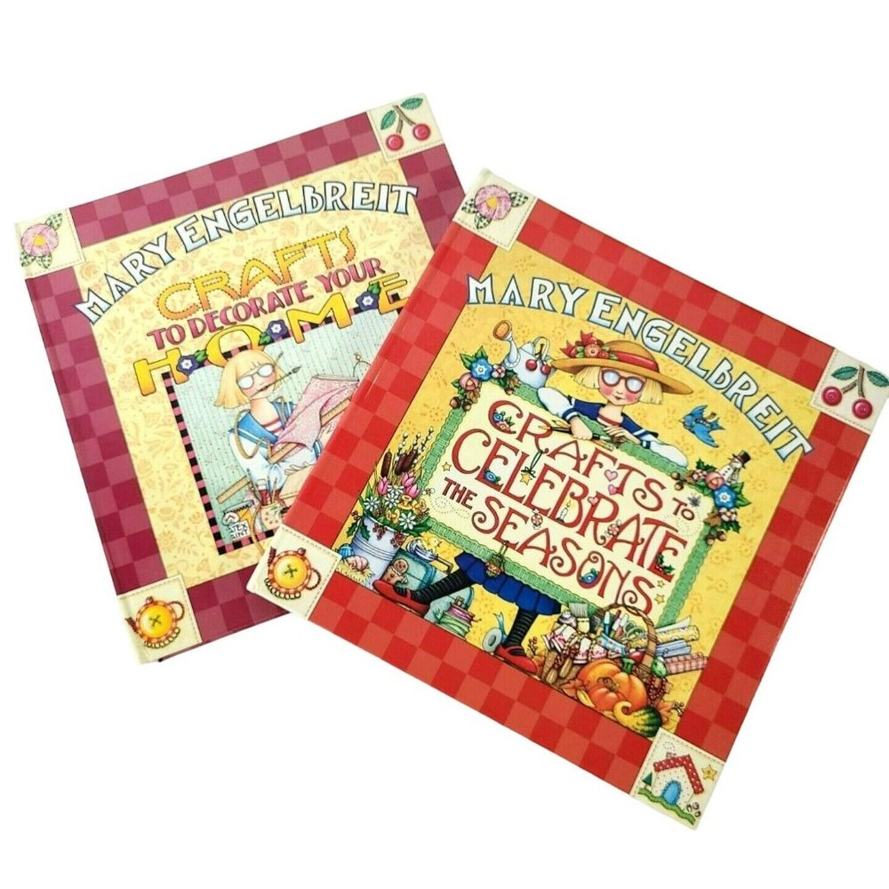 MARY ENGELBREIT Craft Books-Celebrate The Seasons & Decorate Your Home VGUC